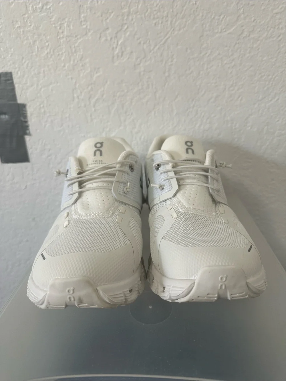 On Running Clouds 5 White Mesh Cloud Sneakers